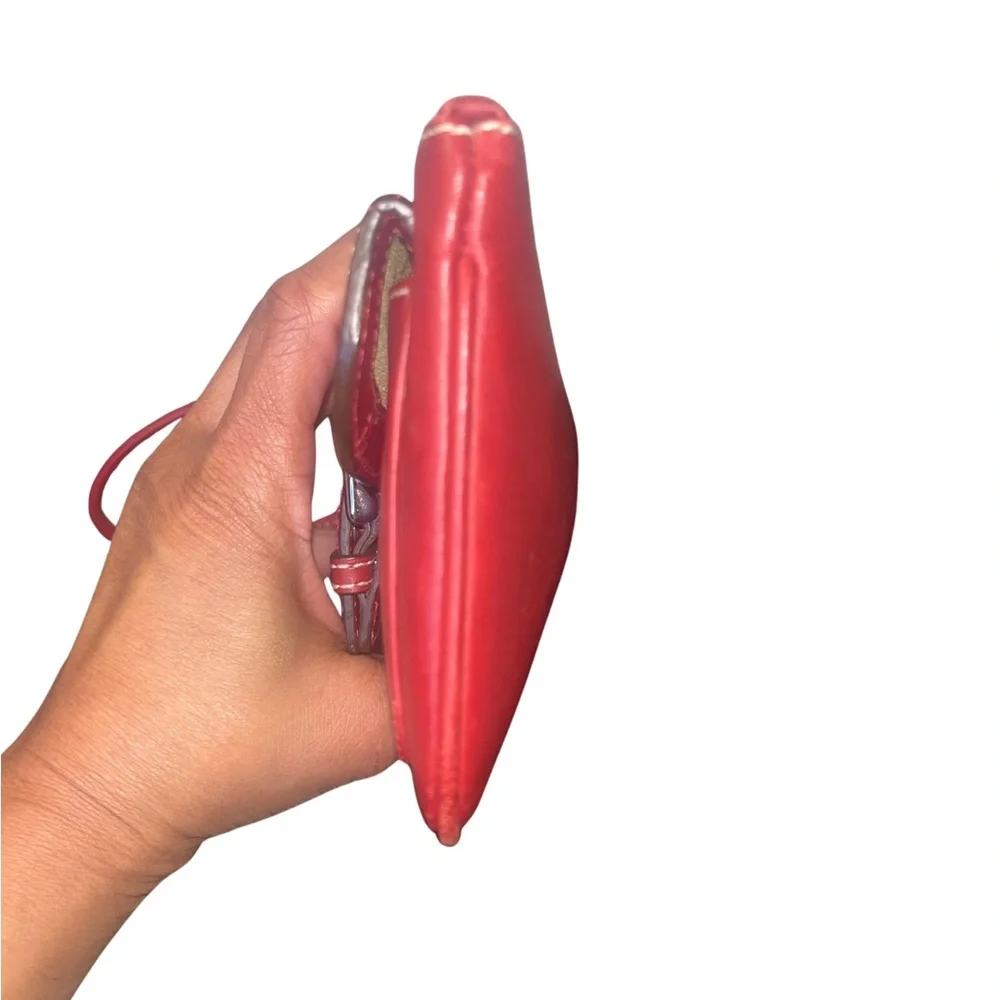 Coach SoHo Red Leather Wristlet/Clutch - Picture 7 of 13